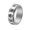 Silver, variant on Men's and Women's Stainless Steel Chinese Style Tibetan Lucky Amulet 6 Word Mantra Rotatable Finger Ring Silver Size 9