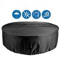 thumbnail image 1 of Cubierta de mesa redonda, cubiertas impermeables para muebles de jardín, cubierta resistente, lona resistente a los rayos UV, 185x110cm, 1 of 4