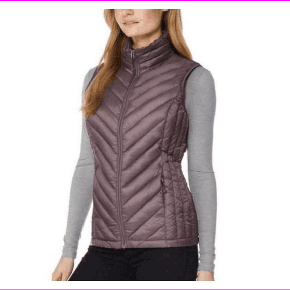 32 Degrees Women's Vest Packable Lightweight Hand Pockets L/Purple