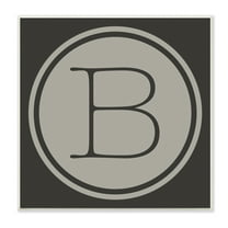 Stupell Industries Modern A Initial Elevator Key Circular Shape Typography Painting Unframed Art Print Wall Art, 12 x 12