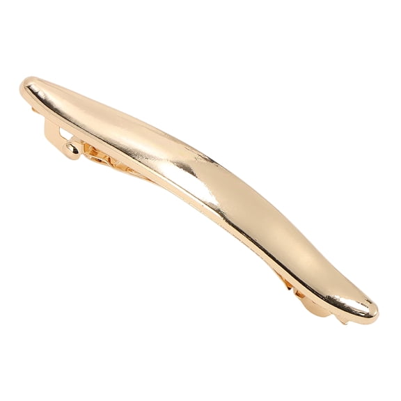 Unique Bargains 1 Pc Hair Barrettes Grace Polished Wave Barrette Clip Gold Tone