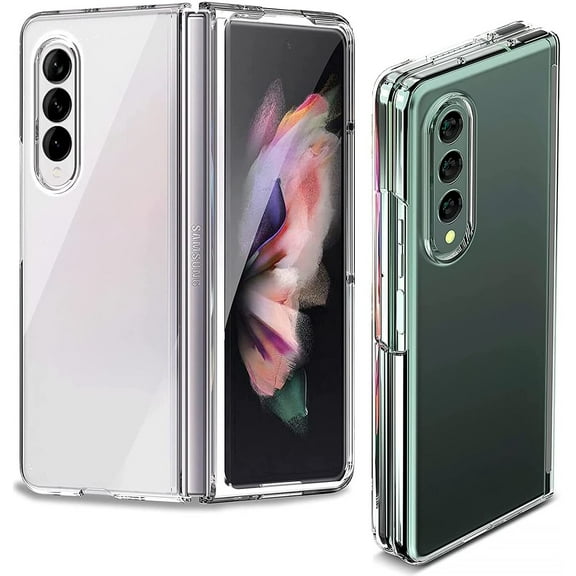 Xpression Cover for Samsung Galaxy Z Fold 4 5G Ultra Thin Transparent Premium PC Hard TPU Full Protection Non-Slip Hybrid Shockproof Phone Case - Clear