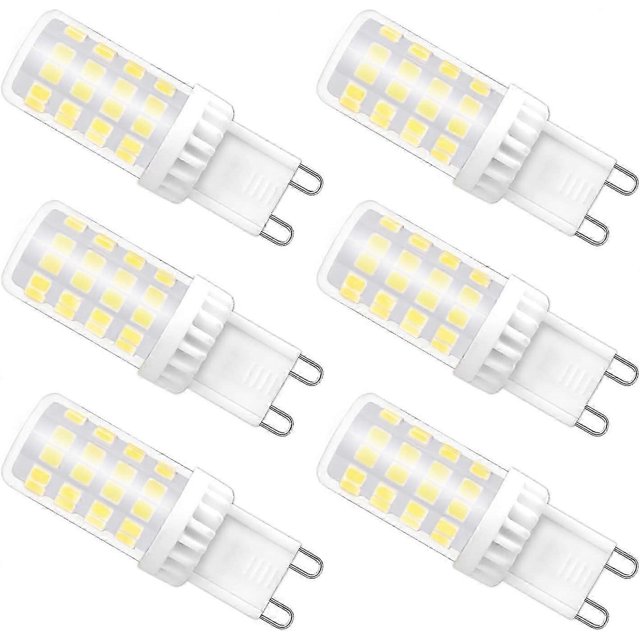 26-27 G9 LED Bulb Dimmable, 4W Equivalent to 40W Halogen Light, Cool White 6000K, 480LM, G9 LED Lamp 220V, 360 Wide Beam Angle, 51 * 2835 SMD, Pack of