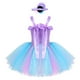 thumbnail image 5 of Vestido de princesa para niñas, vestido de tutú con flores para fiesta de bodas, de 3 a 6 años 4 años, 5 of 9