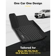 thumbnail image 3 of 3W 3W Floor Mats for Benz GLE 2016-2019 Custom Fit Floor Liner for Benz GLE 1st and 2nd Row Full Set TPE All Weather Car Mats Black, 3 of 5