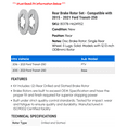 thumbnail image 2 of Rear Brake Rotor Set - Compatible with 2015 - 2021 Ford Transit-250 2016 2017 2018 2019 2020, 2 of 2