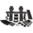 thumbnail image 2 of Ageless Iron Bd_Kit_Flpull Rustic Black Iron 78-3/4" Barn Door / Sliding Door Hardware, 2 of 5