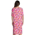 thumbnail image 3 of Just Love Short Sleeve Nightgown Sleep Dress for Women (Fuchsia - Sunny Rainbows, X-Large), 3 of 3