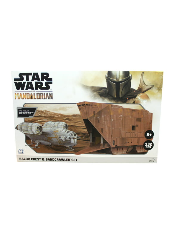 Star Wars The Mandalorian Paper Model Kit Razor Crest & Sandcrawler Set