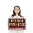 thumbnail image 3 of Farm Fresh Eggs Street 12 Inch x 18 Inch Novelty Aluminum Metal Sign Laid Daily Since Forever Durable Weatherproof Perfect for Coops Farm Stands Kitchens Fun Gift for Homesteaders, 3 of 6