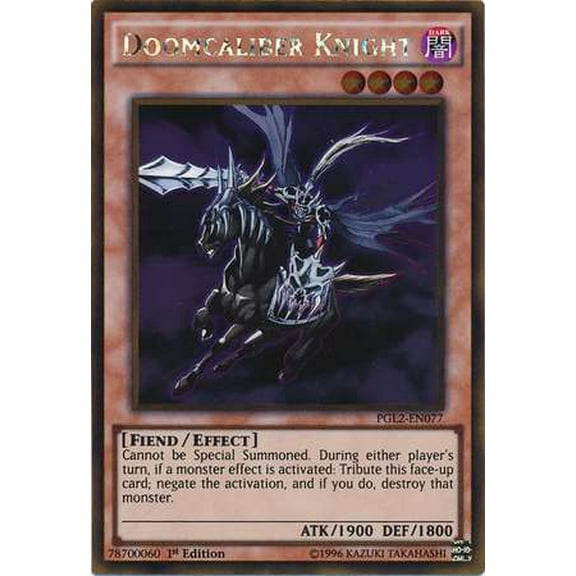 YuGiOh Premium Gold: Return of the Bling Gold Rare Doomcaliber Knight PGL2-EN077