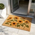 thumbnail image 5 of Botanical Print Faux Coir Doormat 24x16 Inch Outdoor Indoor Entryway Rug Dirt Trapping Non Slip Backing, 5 of 6