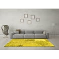 thumbnail image 3 of Ahgly Company Indoor Round Patchwork Yellow Transitional Area Rugs, 6' Round, 3 of 4