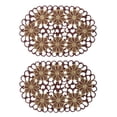 thumbnail image 1 of Mantel Individual De 2 Piezas Alfombril De Alfombril De Floral Alfombril 2 Colores café Baoblaze Mantel de mesa, 1 of 7