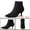 Black, variant on Unique Bargains Women's Zip Stiletto Kitten Heel Ankle Booties Burgundy US 6