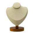 thumbnail image 2 of Soporte de exhibición de collares, maniquí, accesorios creativos, collar, cadena, busto de joyería, soporte de busto de joyería para exhibición de Beige, 2 of 10