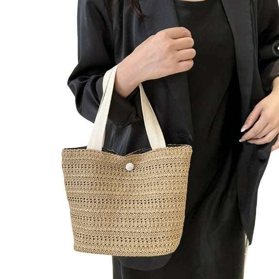 JZROCKER Practical Grass Handbag Straw Bag Vacation Beach Handbags Suitable for Daily Use and Vacation