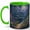 Green, variant on Quiet Mystery Forest 11oz Ceramic Mug, Moonlit Floral Night Art