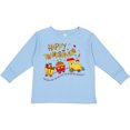thumbnail image 3 of Inktastic Happy Thanksgiving Turkey Train with Food Boys or Girls Long Sleeve Toddler T-Shirt, 3 of 5