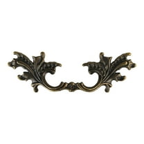 Vintage Zinc Alloy Drawer Handle 16.4cm Retro Cabinet Pulls for Furniture Wardrobe Door Handles Easy to Install Antique Leaf Design