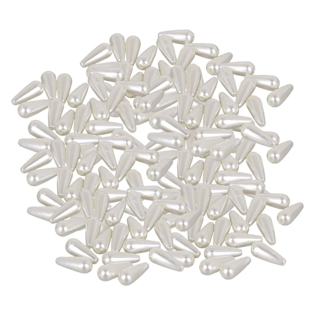 de perlas de imitación de plástico ABS, sueltas con forma de gota, perlas de imitación para Beige 6x14mm 400uds Zulema joyería haciendo perlas