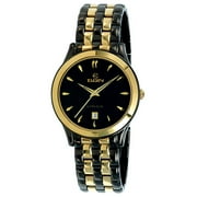 Men's Black and Gold Ionic Plated Watch, Charcoal Dial