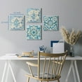 thumbnail image 4 of Wexford Home Blue Abstract Wall Art 12 x 12 inches Set of 4 Flower Pattern Canvas Prints Wall Decoration for Living Room Bathroom Bedroom, 4 of 7