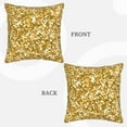 thumbnail image 3 of Kll Glitter Gold Decorative Throw Pillow Covers Velvet Soft For Couch Sofa Bedroom Living Room Outdoor -16"X16", 3 of 8