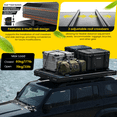 thumbnail image 6 of Jiadrooe Hard Shell Roof Top Tent with Adjustable Crossbars, 4-Season Waterproof Pop-up Tent with Detachable Thermal Insulation Liner, Anti-Condensation Mat & USB Power Hub for Trucks, SUVs, Vans, 6 of 8