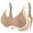 Khaki, variant on Women Seamless Jelly Wireless Comfort Bra No Underwire T-Shirt Bralette Gentle Push Up Shaping Lingerie Adjustable Anti-Slip Straps Black 2XL