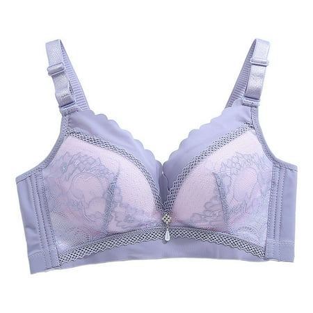 

SOOMLON Plus Size Bras for Women No Underwire Lactation Vest Bra Back Adjustment Yoga Running Bra Everyday Underwear Running Bra Gray L