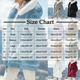 thumbnail image 3 of Women's Fuzzy Fleece Jacket Hooded Color Block Patchwork Cardigan Coat Winter Warm Sherpa Outerwear with Pocket, 3 of 7