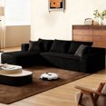 thumbnail image 6 of 【2Package Delivery】 106" Modular Couch -Boneless Couch for Small Spaces️ ️, Soft Corduroy Fabric with Deep Seat Design, Cloud Sectional Couches for Living Room Bedroom - Zero Assembly Cloud Sofa Bed, 6 of 7