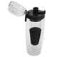 thumbnail image 3 of Botella de agua con infusor de frutas, agarre antideslizante, tapa abatible, botellas de agua infundidas para mujeres y hombres, botella de infusión de agua a prueba de fugas, color negro, 3 of 10