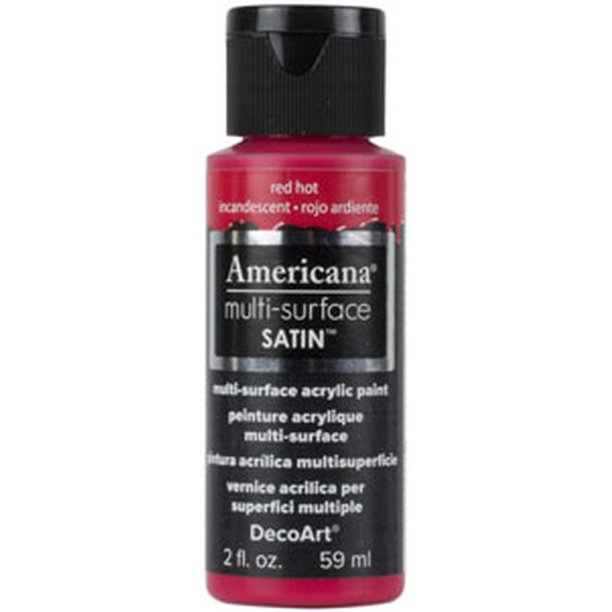 DecoArt Americana MultiSurface Satin Acrylic Paint, 2 oz., True Blue
