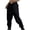 Black, variant on WREESH Men's Sweatpants Jogger Pants Fashion Drawstring Elastic Waist Solid Color Casual Length Sweat Pants Black