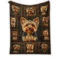 thumbnail image 2 of Fwttom Throw Blanket for Couch, Cute Blankets And Throws with Yorkshire Terrier Pattern, Flannel Blankets for Beds Home Decor Office Sofa Napping Camping, 2 of 3