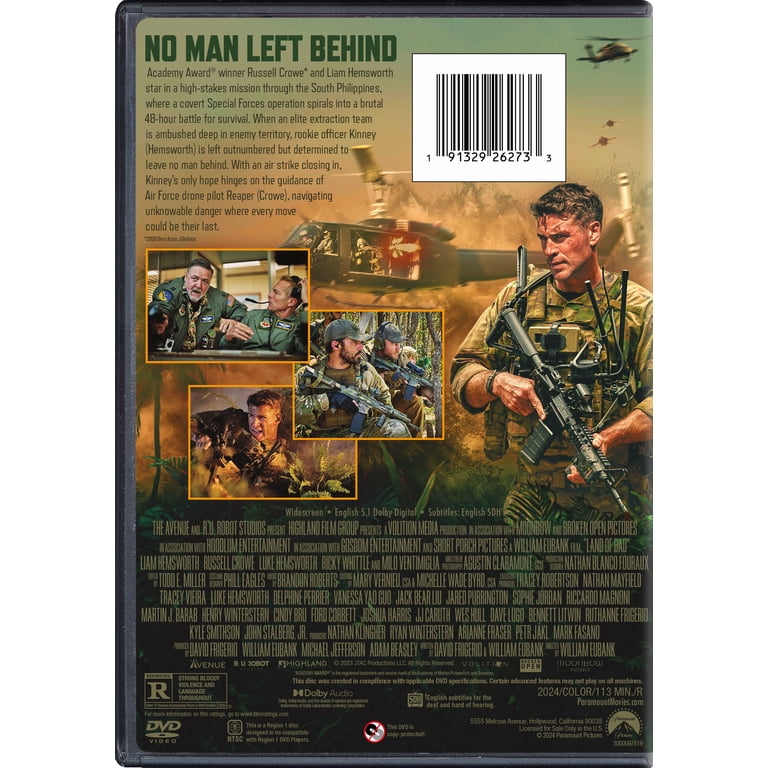 Paramount Land of Bad DVD Action Movie Starring Russell Crowe Liam