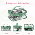 thumbnail image 3 of Unique Bargains 2pcs Clear Makeup Bags Waterproof Cosmetic Bags for Travel Zipper Makeup Pouch for Women Green, 3 of 7