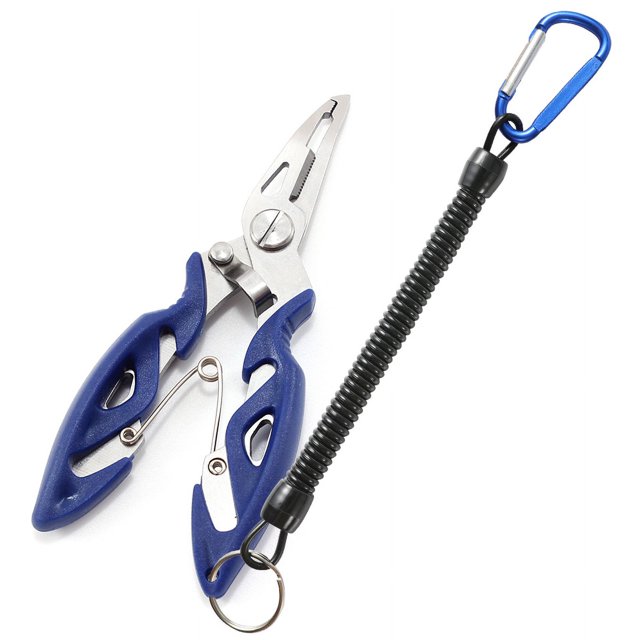 ALASICKA 1PCS Outils de Pêche Multifonctions Accessoires pour Matériel d'Hiver Pinces à Pêche Trousse à Mouches Ciseaux Ensemble Pinces à Poisson N02