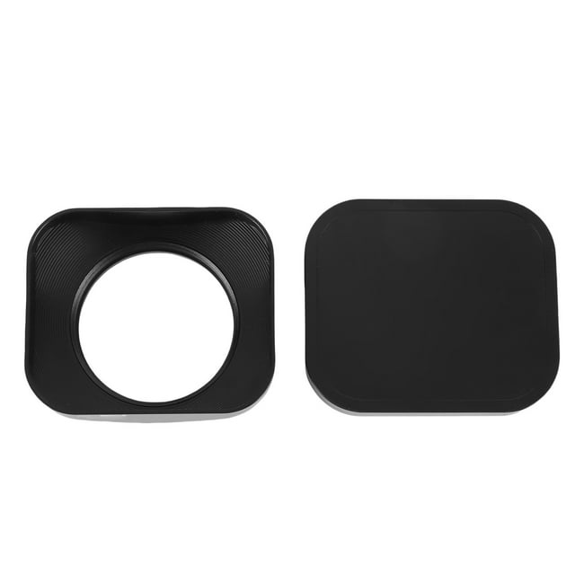 Metal Square Lens Hood, Aluminium Alloy Lens Shade with Cap, Scratch Proof Lens Hood Protector Easy to Install for SLR Cameras DSLR Cameras