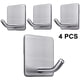 thumbnail image 1 of Paquete de 4 ganchos adhesivos resistentes para pegar en la puerta de la pared del armario de acero inoxidable para toallas, ganchos para ropa, soportes autoadhesivos para colgar cocina, baño, hogar MFZFUKR 2035024-1, 1 of 9
