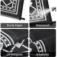 thumbnail image 3 of Riedhoff Outdoor Rug 9'x12', Geometric, Black & White, 3 of 10