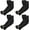 4 Pairs: Black, variant on UV Sun Protection Arm Sleeves with Thumb Hole for Men Women Youth, Cooling Sleeve to Cover Tattoo, Mid-Compression