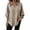 #532-Khaki, variant on Warop Women's Solid Loose Fit V Neck 3/4 Sleeve Top Casual Lightweight Pullover Blouse Tunic for Daily Office Wear