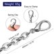 thumbnail image 2 of Monedero Cadena Correa, 4uds 16"x0.22" Plano Cadena Correa Bolso Cadenas Accesorios Monedero Correas Hombro Cruzado Cuerpo Repuesto Correa, Plateado Tono, 2 of 5