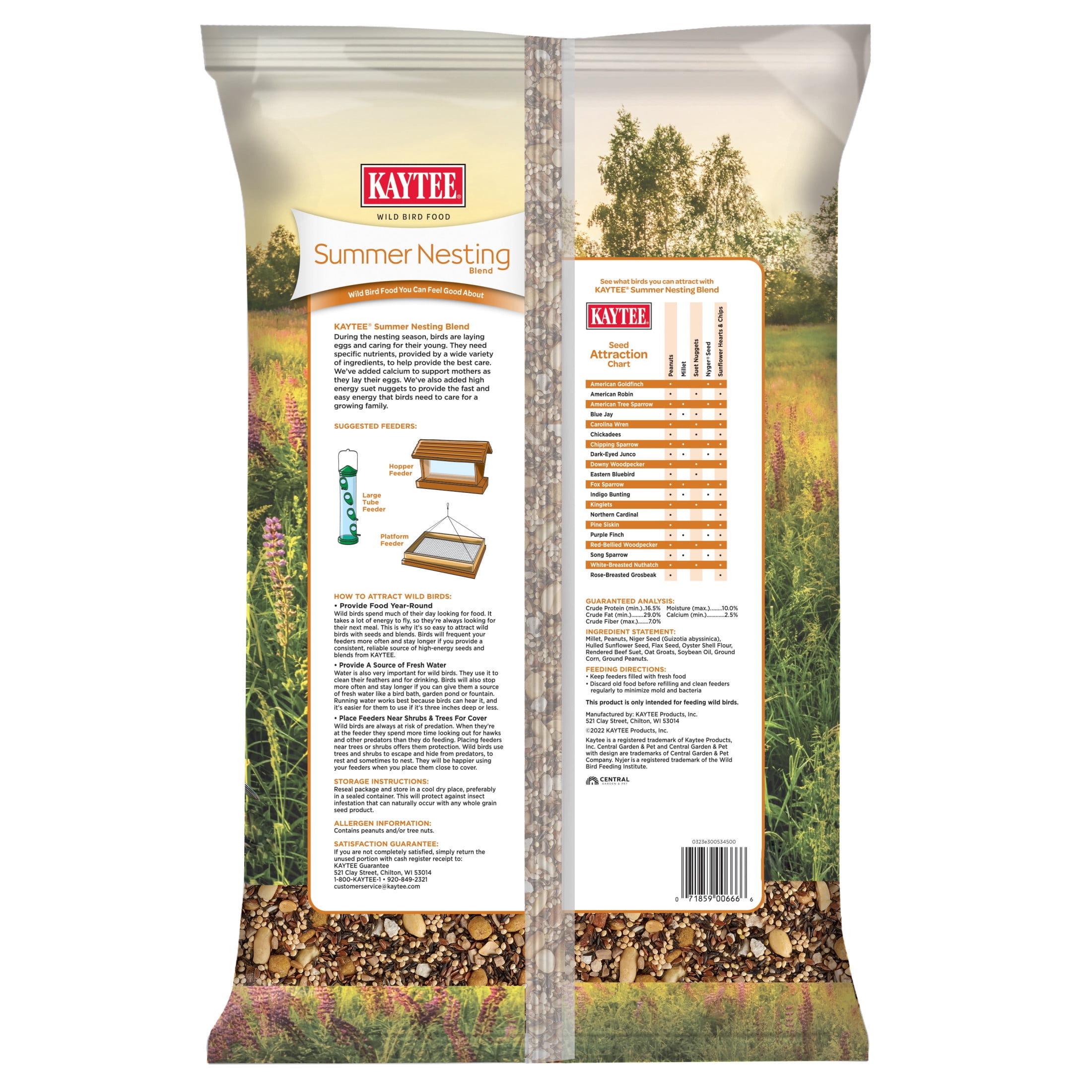 Kaytee Summer Nesting Blend Bird Seed, 8 lbs, 1 Bag