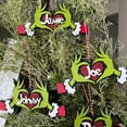 thumbnail image 5 of BETEAM Personalized GrinchChristmas Decorations 3D Wood Hanging Christmas Tree 2026 GrinchOrnaments for Tree toppergrinchGifts for Families&Friends-Heart, 3 Pc, 5 of 6