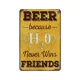 thumbnail image 3 of Letrero de aluminio vintage con texto "Beber cerveza", letrero de metal con alcohol, placas retro para bar, cafetería, club, decoración de pintura, 3 of 5