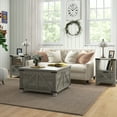 thumbnail image 2 of HOMCOM Coffee Table with Flip Top Hidden Storage, Square Center Table, 2 of 10
